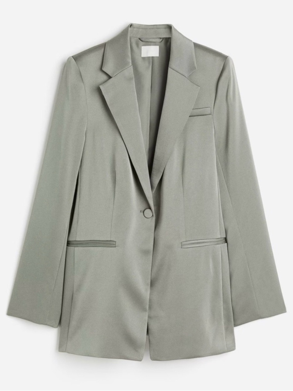 H&M Light Sage Single-Button Blazer
